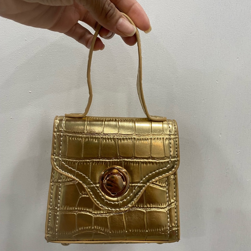 Gold mini purse